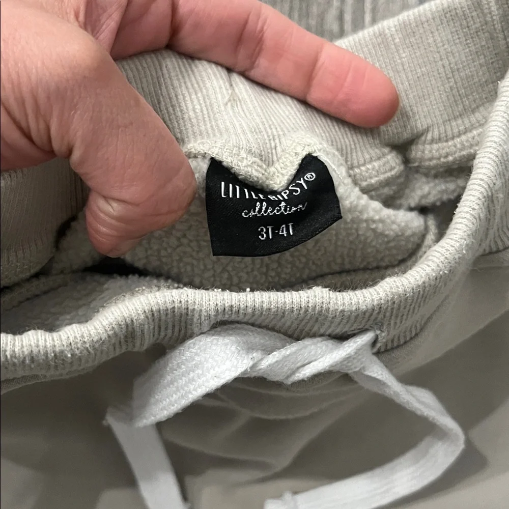 Little Bipsy Kids Beige Jogger Pants - Picture 4 of 5